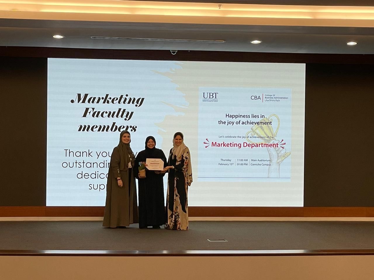 The Marketing Department Achievements Celebration